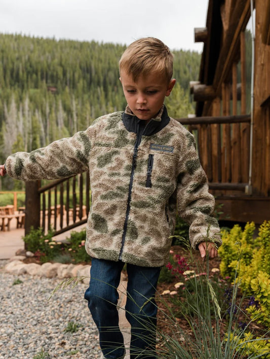 Youth Alpine Camo Sherpa Jacket Burlebo