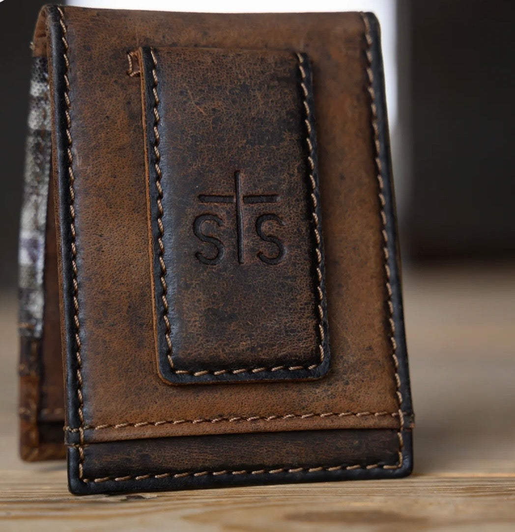 Bull Camo Money Clip Card Wallet STS60002