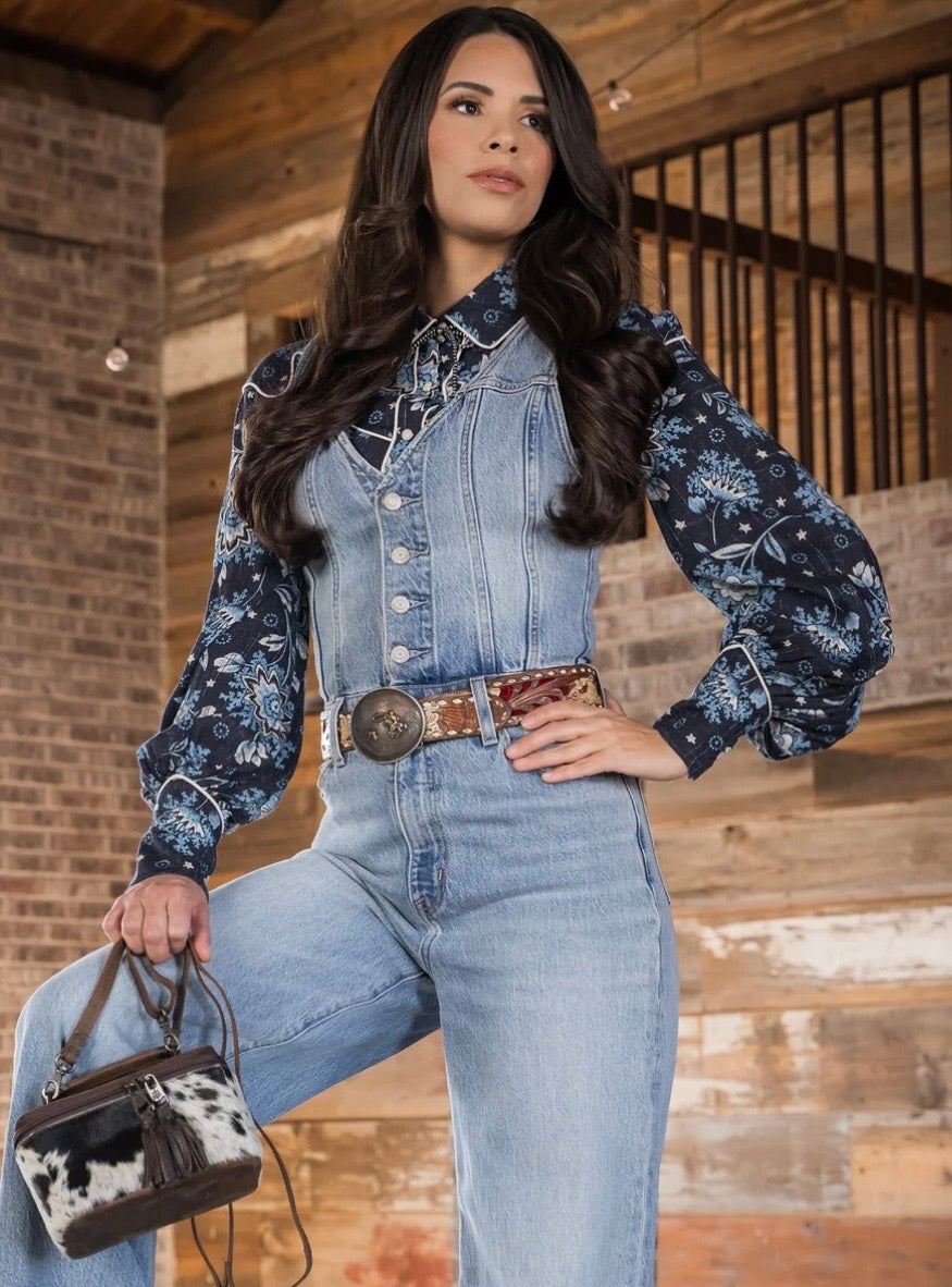 Cowhide Petite Train Case Crossbody STS Ranchwear STS35945