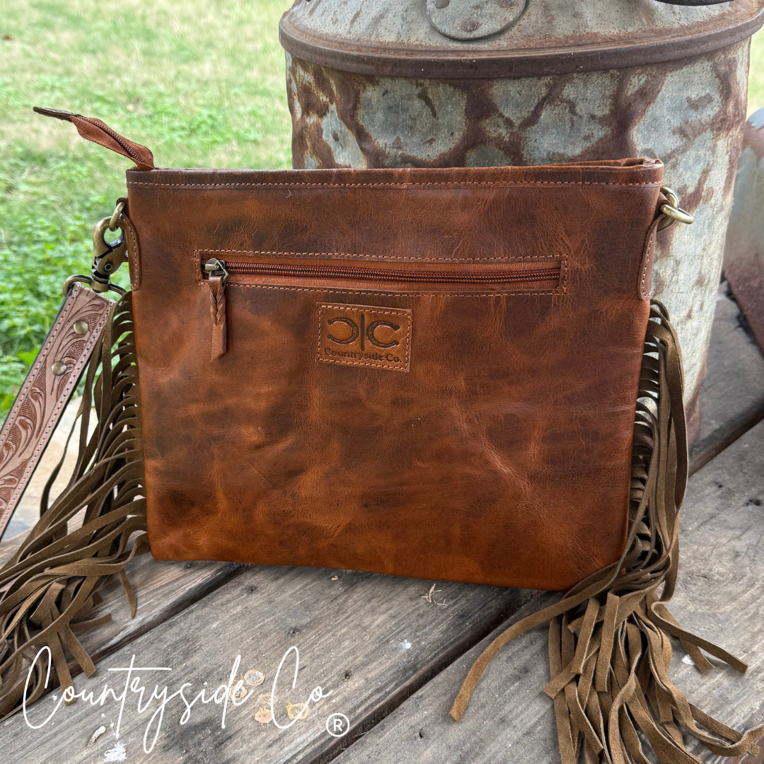 Longhorn Trail Cowhide Checkered Purse Texas Western Cowhide