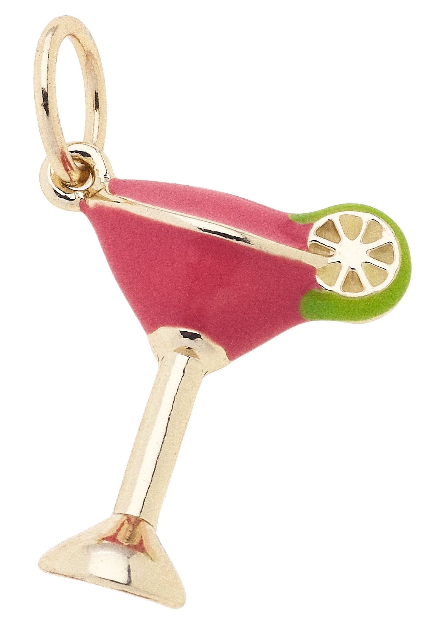 Enamel Cosmopolitan Charm in Pink canvas