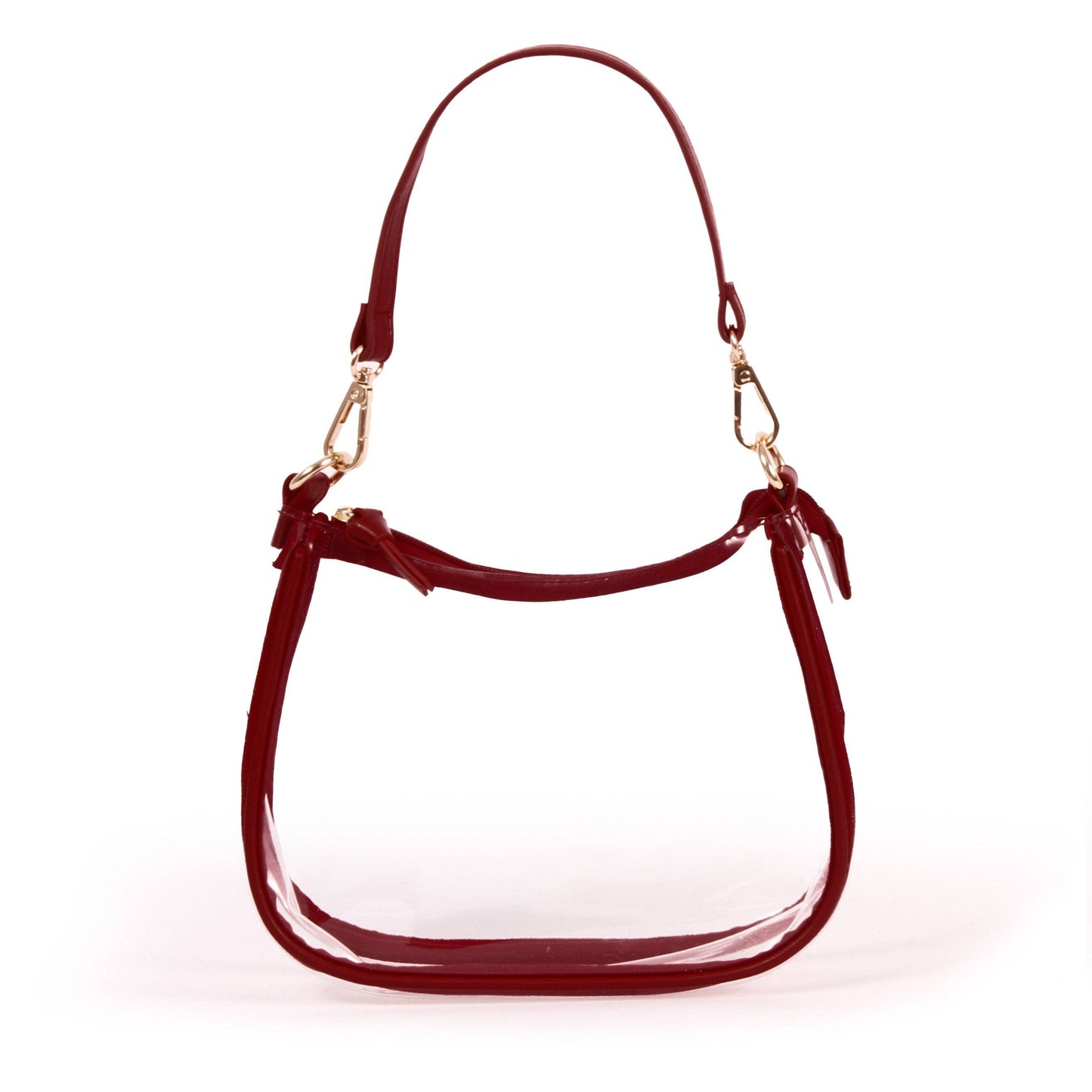 The Clara Clear Purse by Desden in Maroon