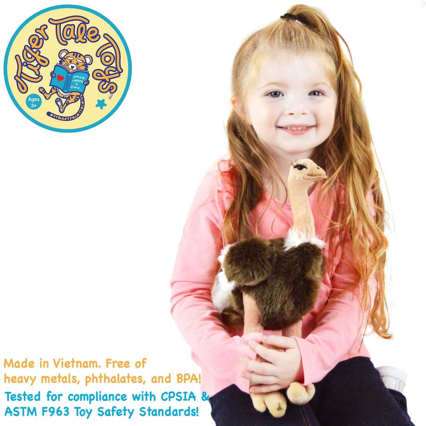 Ola The Ostrich | 12 Inch Stuffed Animal Plush | Viahart