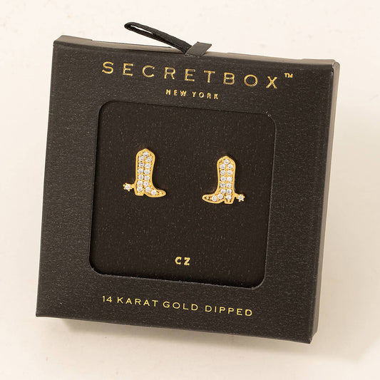 Secret Box Gold Dipped Studded Western Cowboy Boot Stud: Gold or Silver Fame