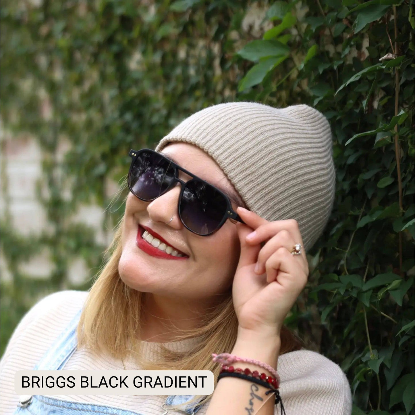 Briggs - Women's Polarized Small/ Medium Aviator: Black Gradient Fl/Tx