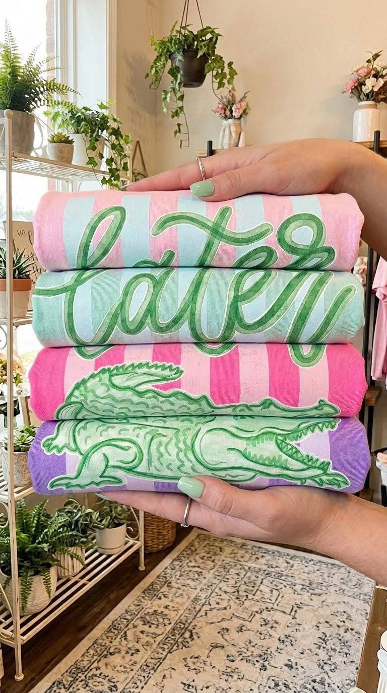 Later Gator Comfort Colors T-Shirt Trending Top: Neon Cantaloupe / L