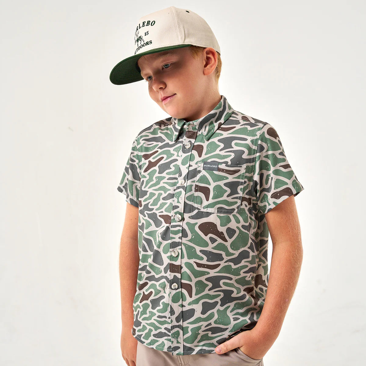 Youth Retro Duck Camo Performance Button Up
Burlebo Shirt FI