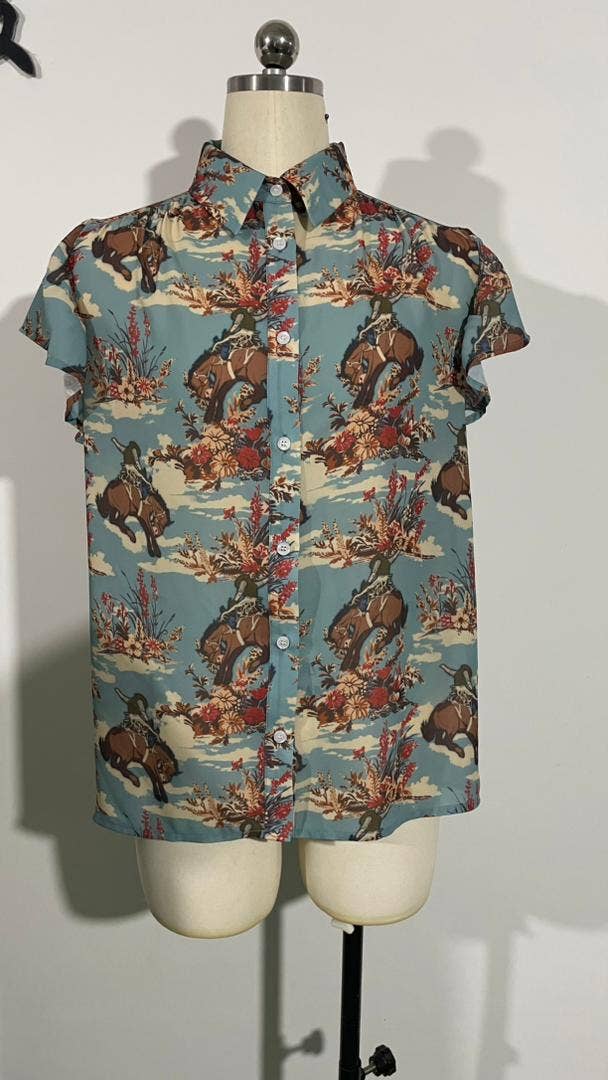 FLORAL BUCKING HORSE  TH