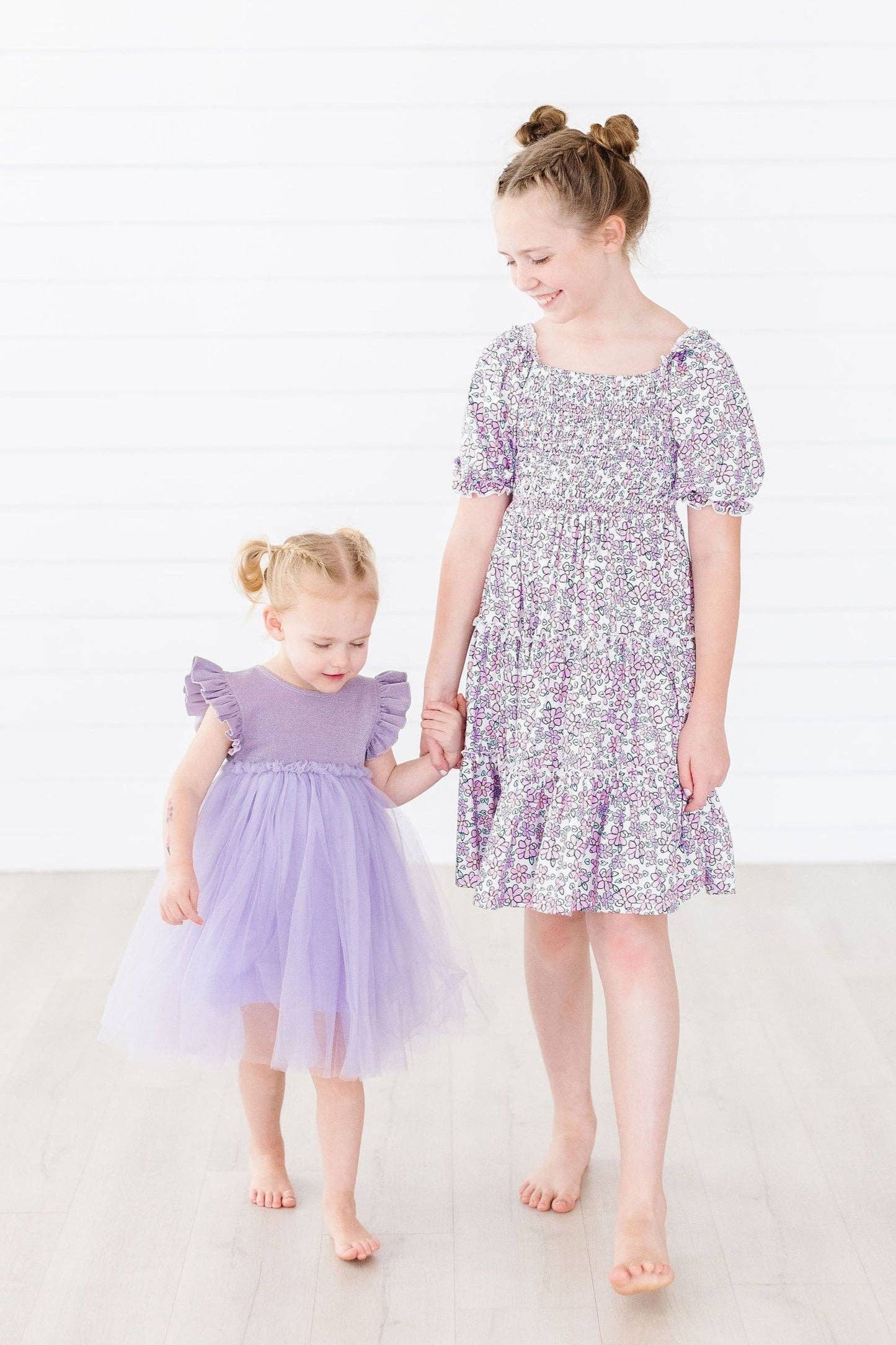 Lavender Shimmer Tutu Dress: Mila