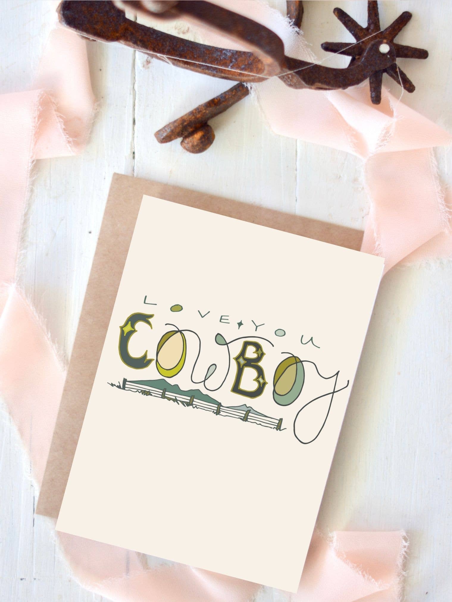 Love You Cowboy Card, Anniversary Western Card Tirzah