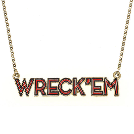 Texas Tech Red Raiders Outline Enamel Necklace Canvas