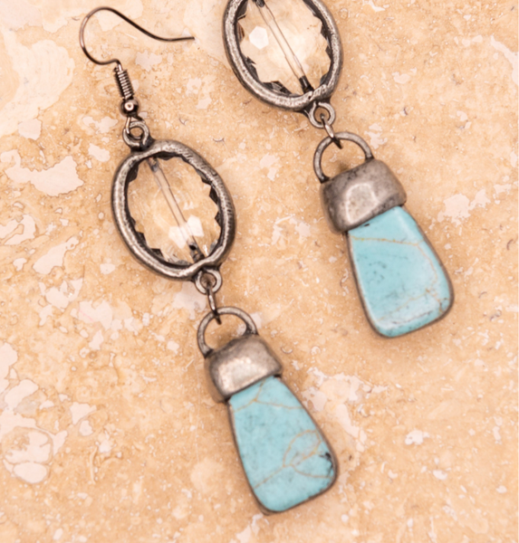 Pica Boho Stone Earrings - Jade Liv Rock