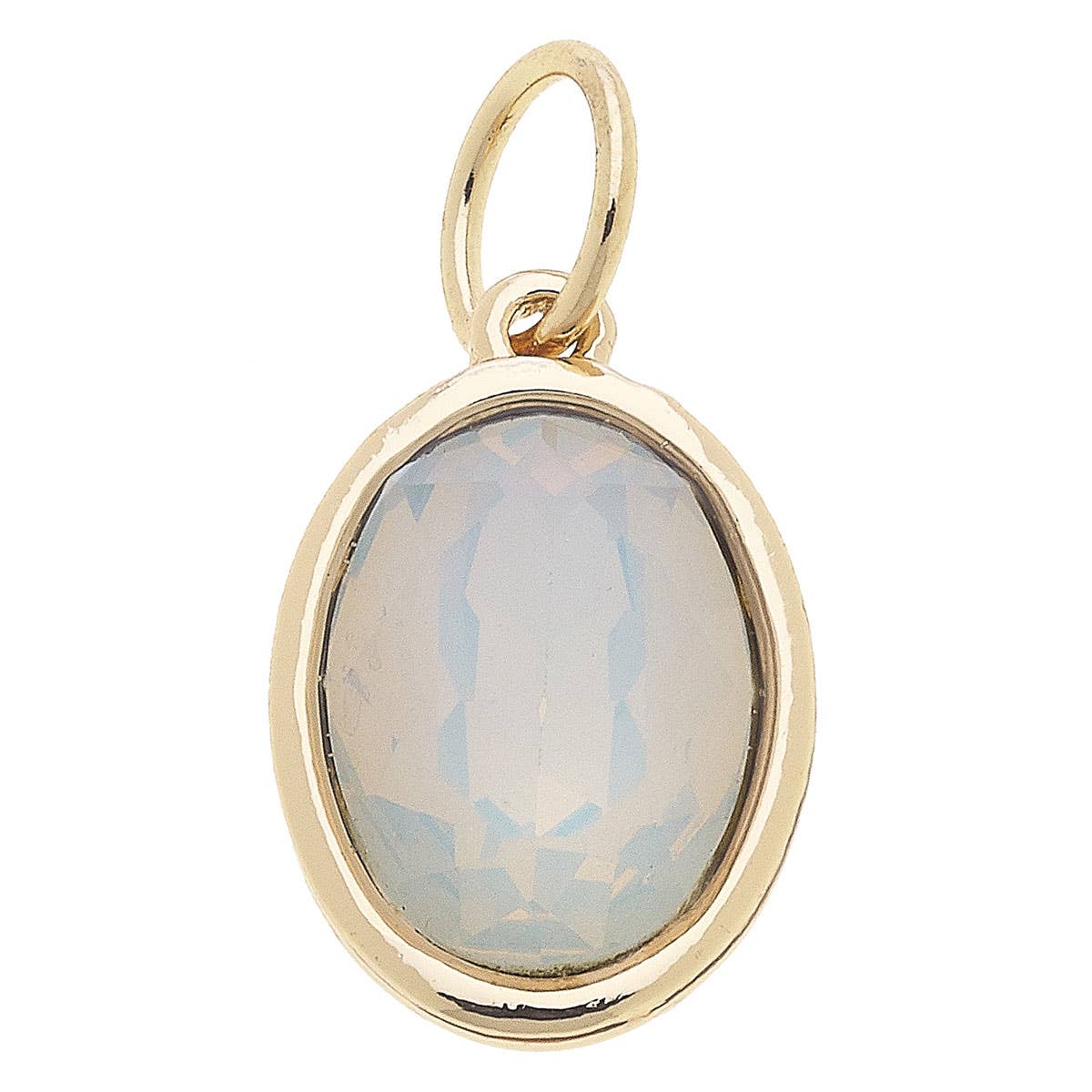 Glass Birthstone Charm: December / Blue Topaz Canvas