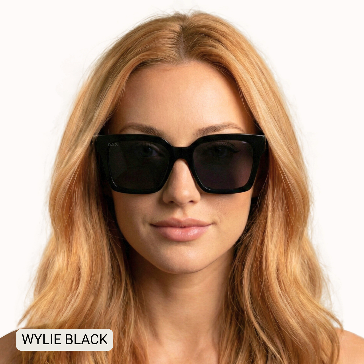 Wylie - Women's Oversized Square Sunglasses: Black Tx Dax