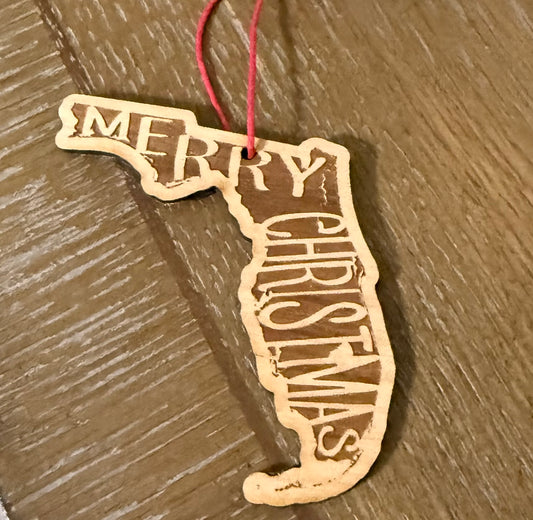 Florida Wooden Christmas Ornament Giftable Memories