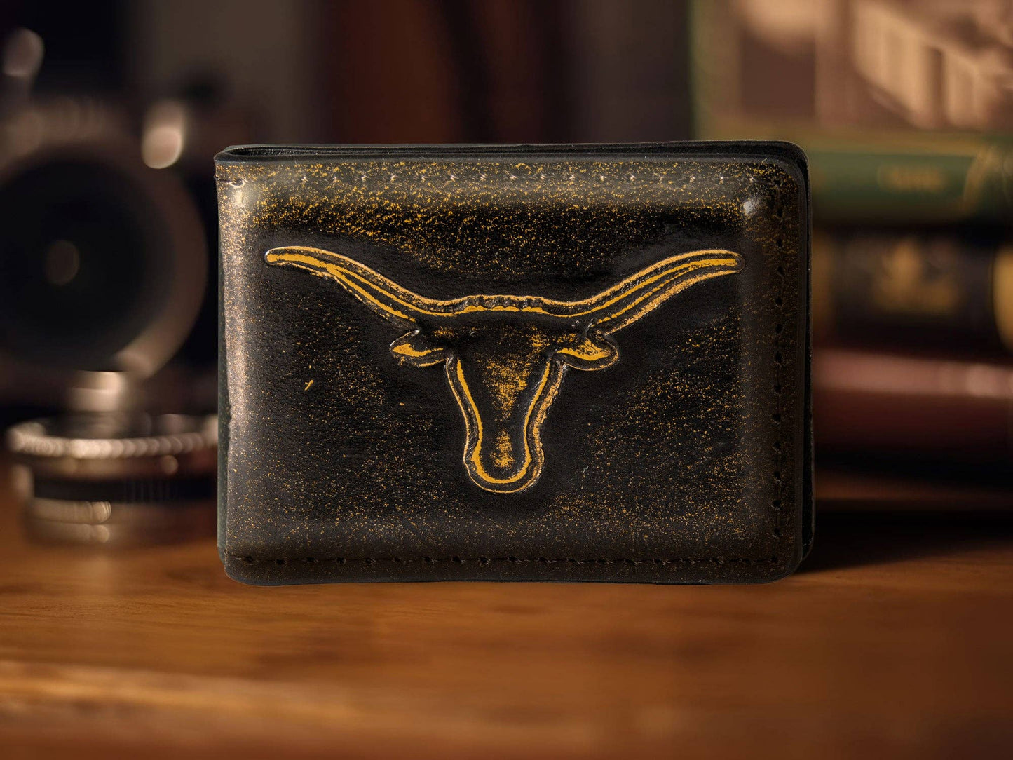 Texas Longhorns Zep Burnished Leather Money Clip
