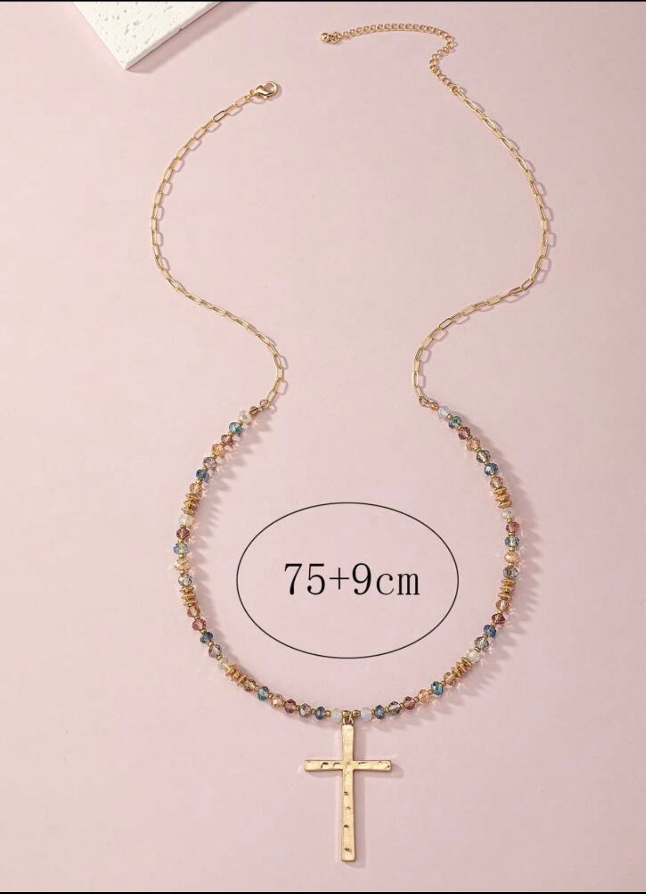 Beaded Cross Necklace