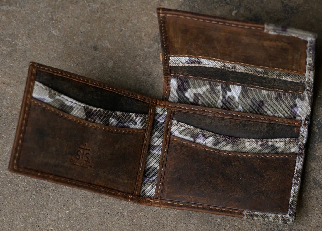Bull Camo Trifold Mens Wallet STS60001