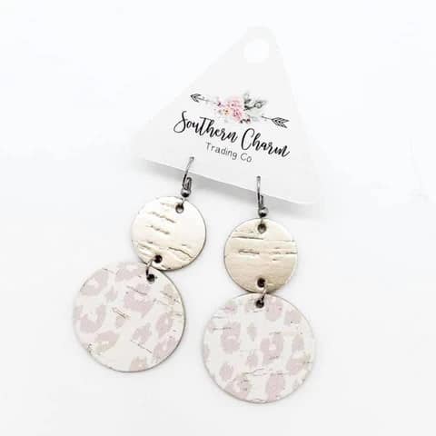 Platinum & Nude Leopard Double Corkies Doohickie