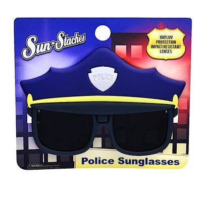 Lil Characters Police Cap Sun-Staches H2W Fl/ Tx