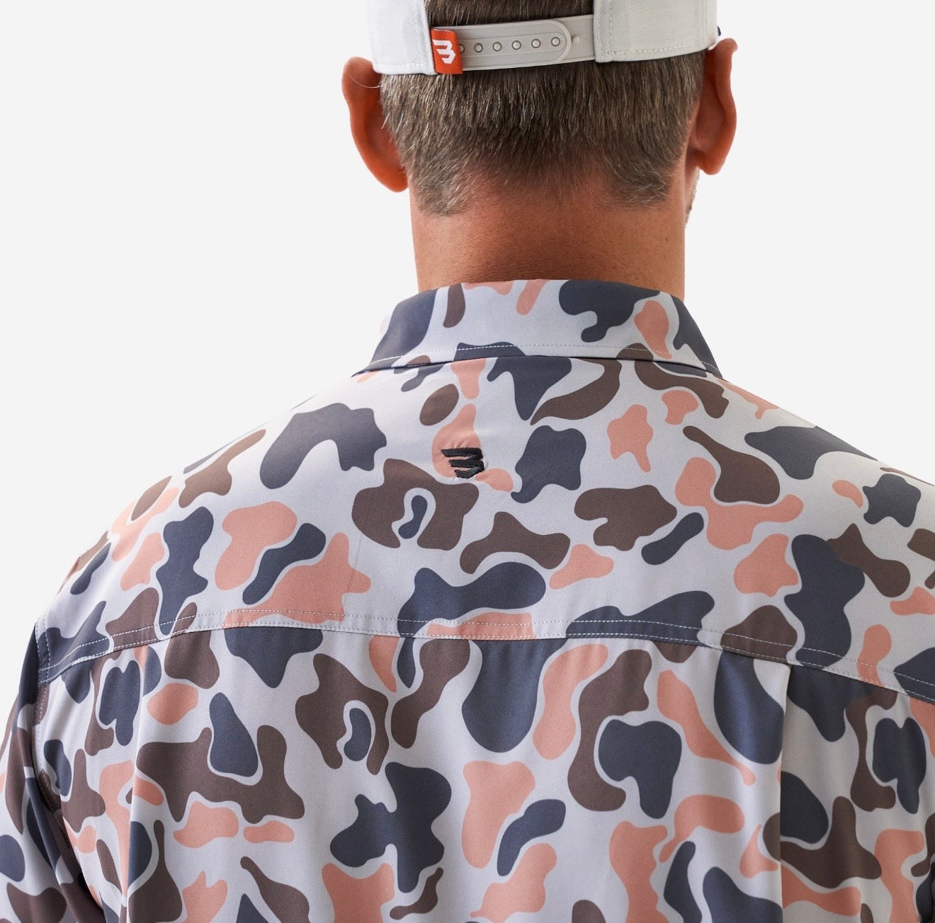 Vintage Camo Performance Button Up Burlebo Tx/ Fl