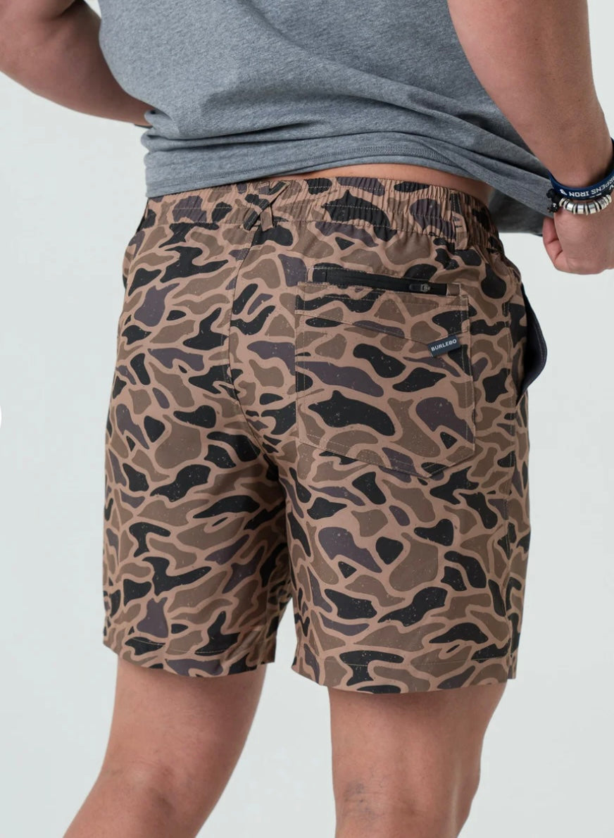 Gauge Camo Everyday Shorts with Black Pocket Burlebo Original 7”
