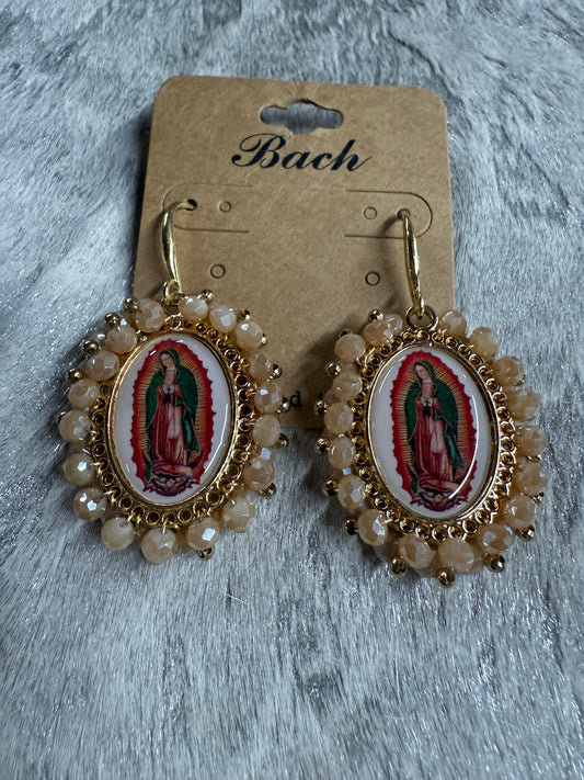 Virgin Mary beaded Earrings
