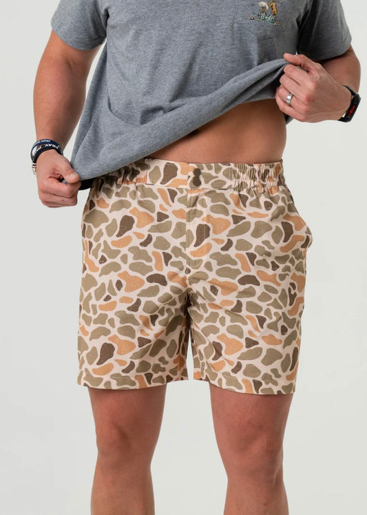 Venado Camo Everyday Shorts with Brown Pocket Burlebo Original 7”