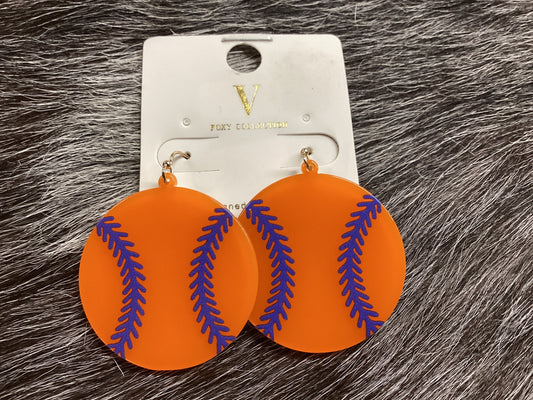 Acrylic basketball earrings