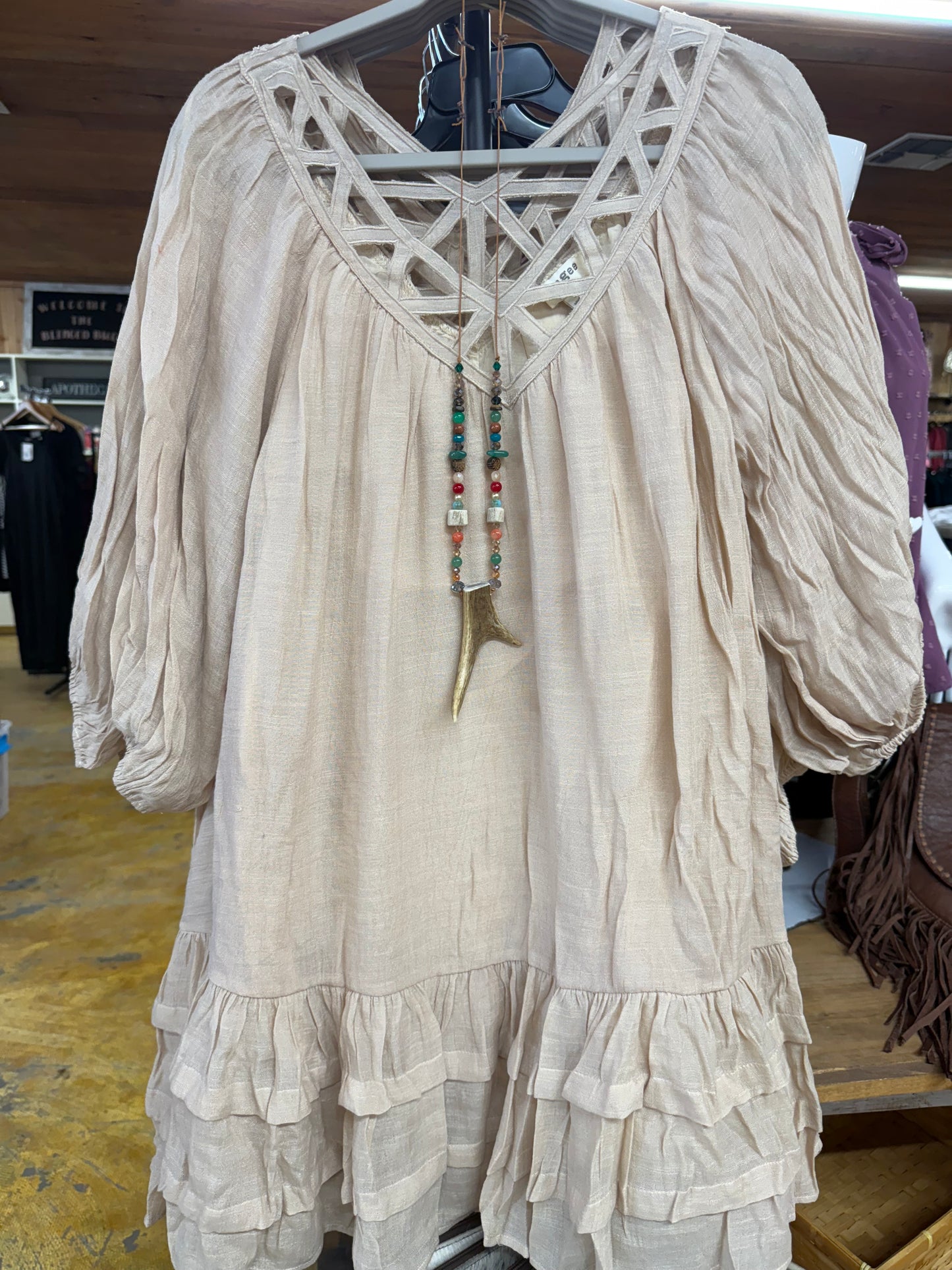 Oatmeal Umgee Dress