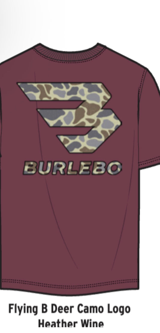 Flying B Heather Wine Burlebo T Shirt Tx/ Fl