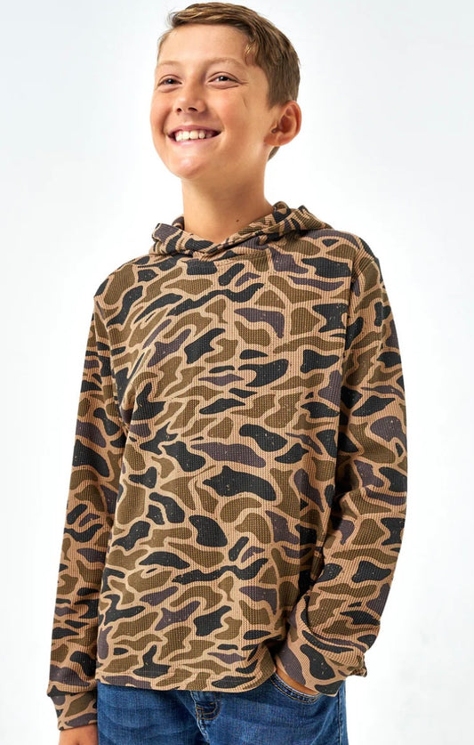 Gauge Camo Youth Thermal Hoodie Burlebo
