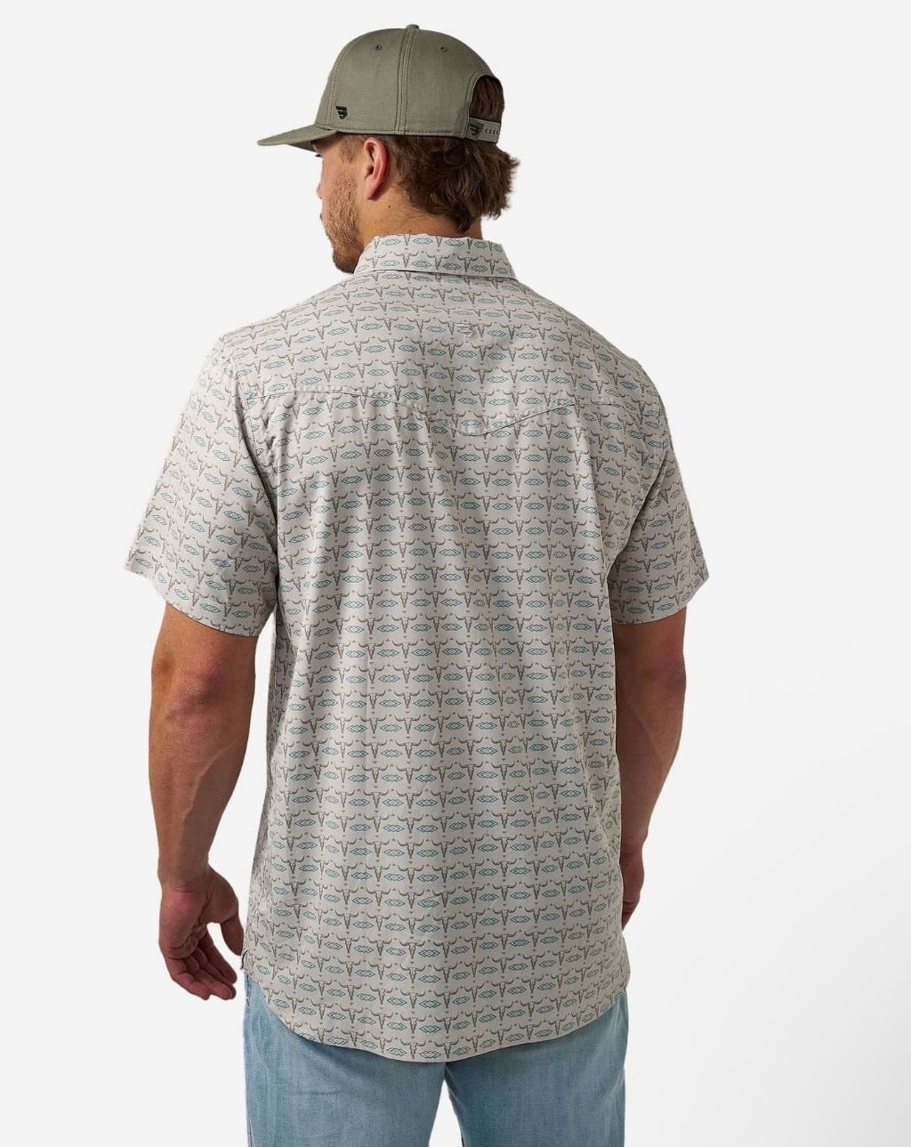 Skull Rancher Burlebo Performance Western Pearl Snap Shirt Tx/Fl PWS-SKLR