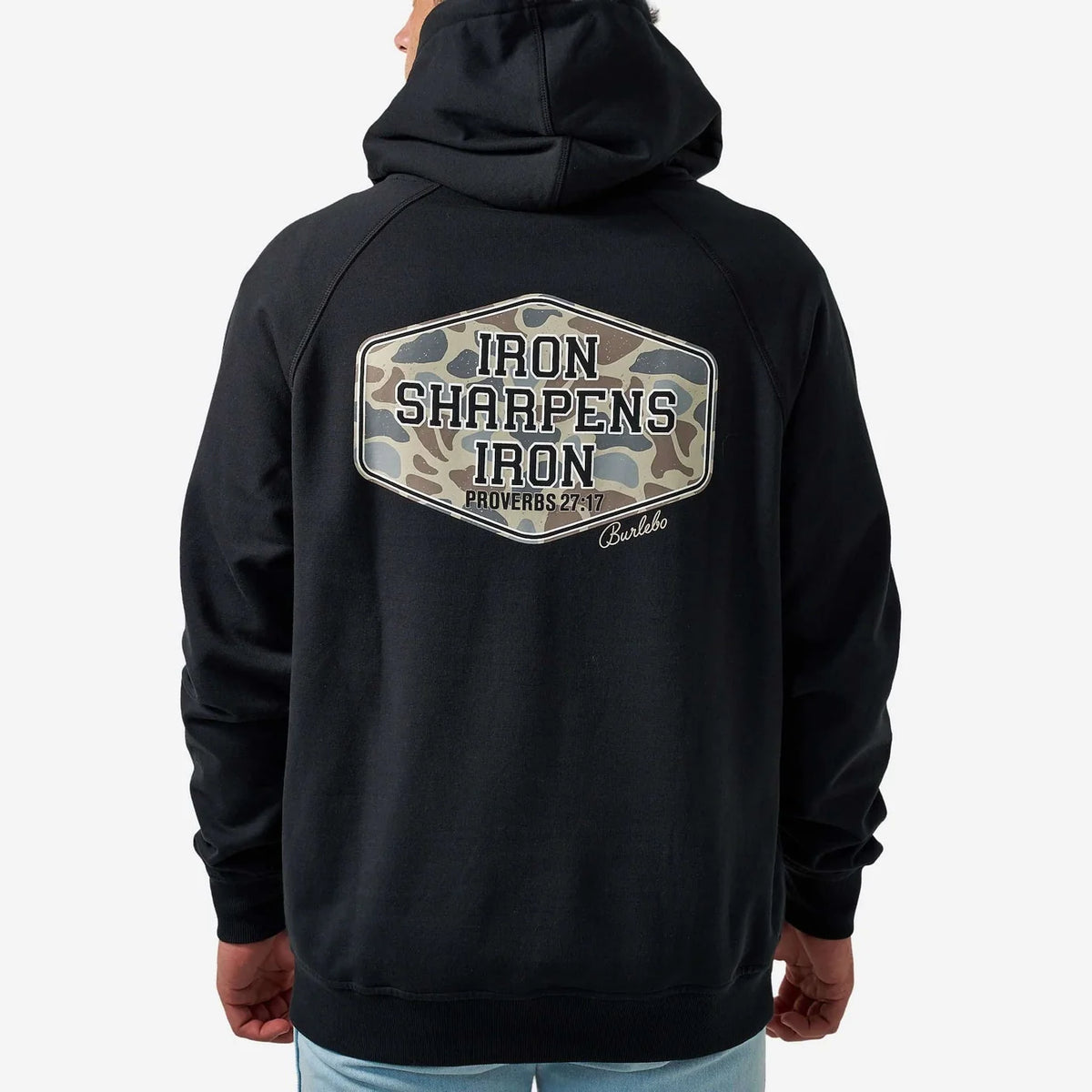 Iron Sharpens Iron Burlebo Fleece Hoodie TX FH-ISI-BLK