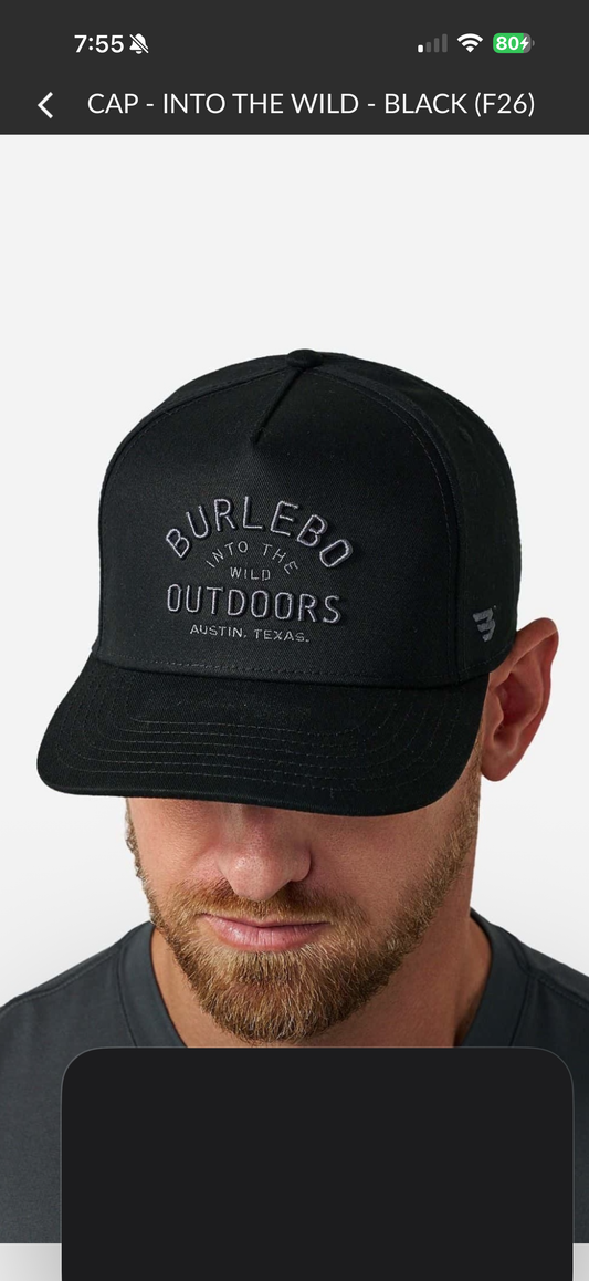 Burlebo Outdoors Black and Grey Hat