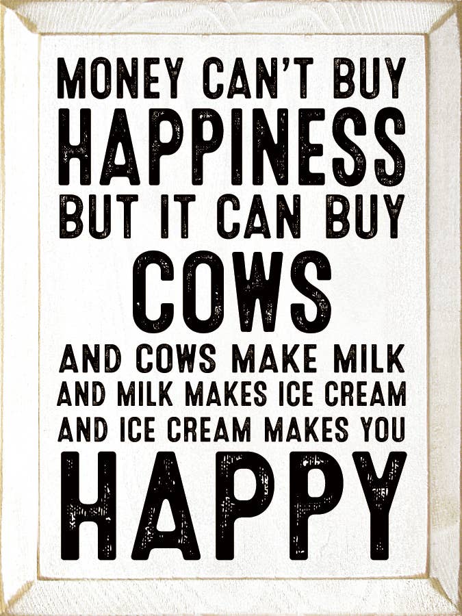 Money can't buy happiness but it can buy cows…: Old Cottage White