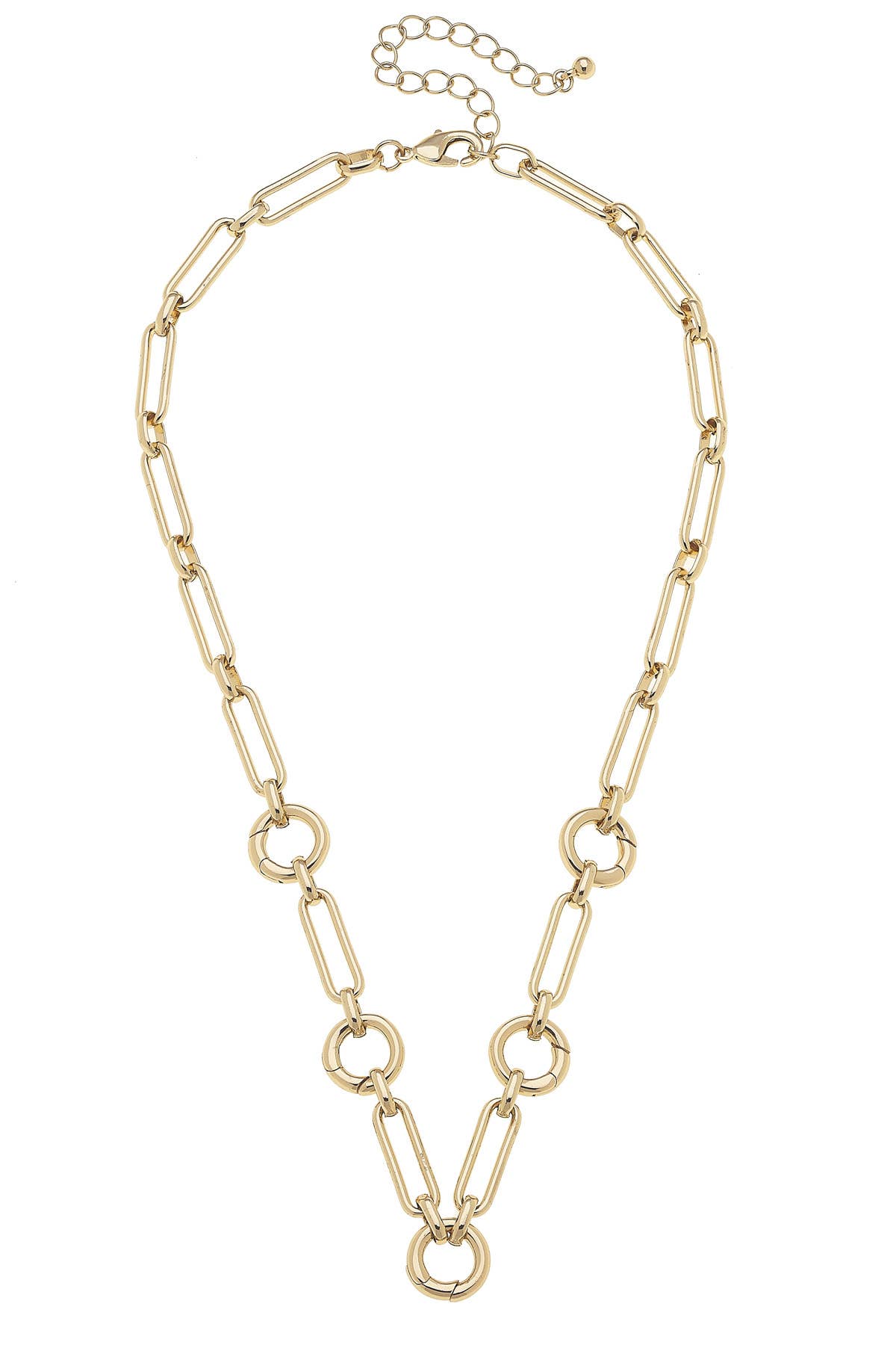 Lilah Multi-Charm Collector Necklace Base in Shiny Gold Canvas