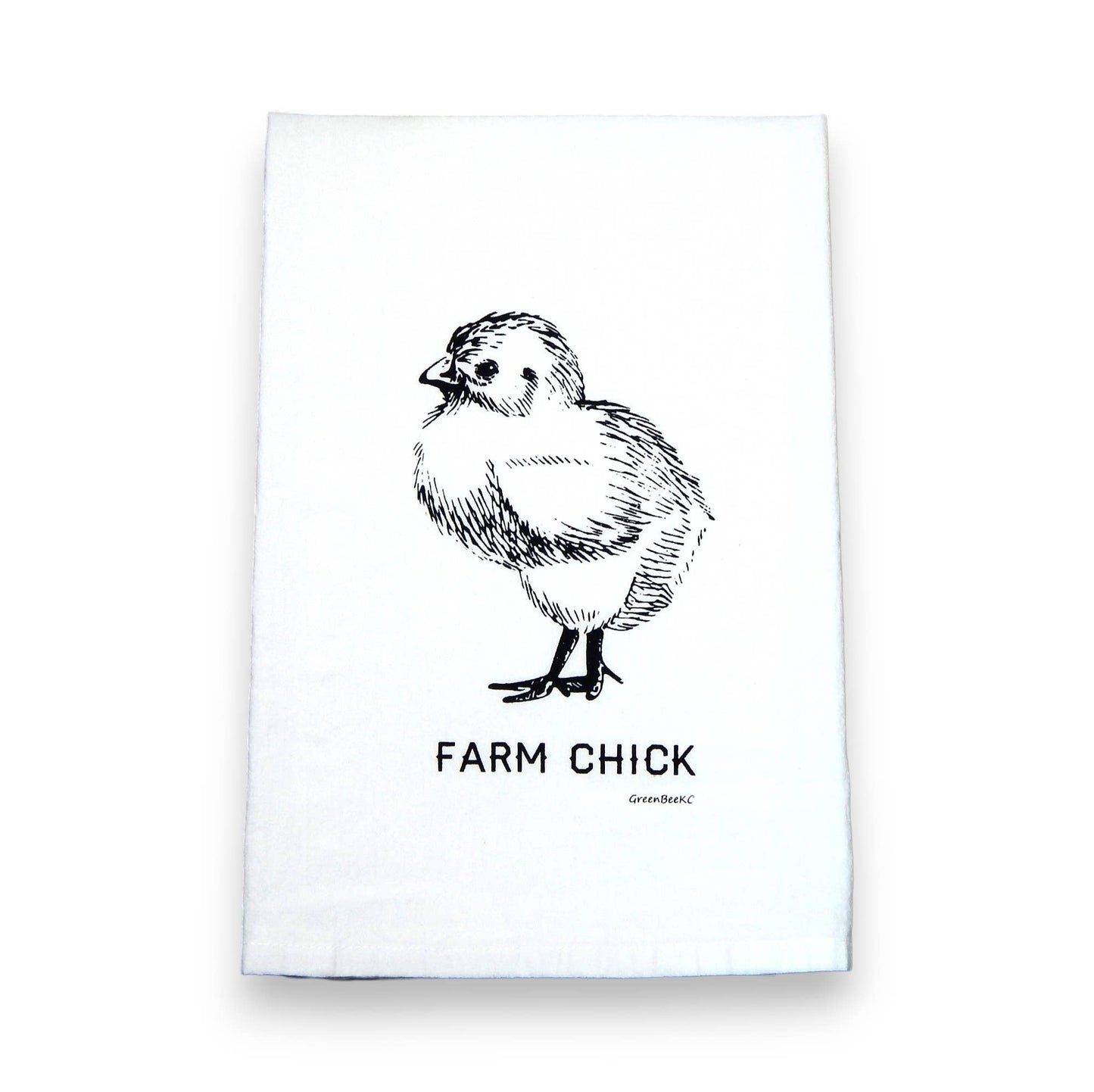Farm Kicthen Towel | Tea Towels | Chicken Dish Towels: Black Green Bee