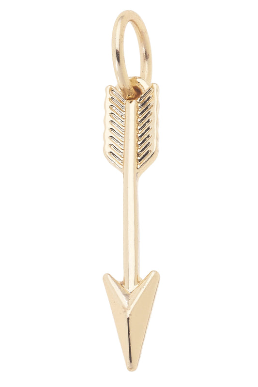Arrow Charm in Shiny Gold Canvas
