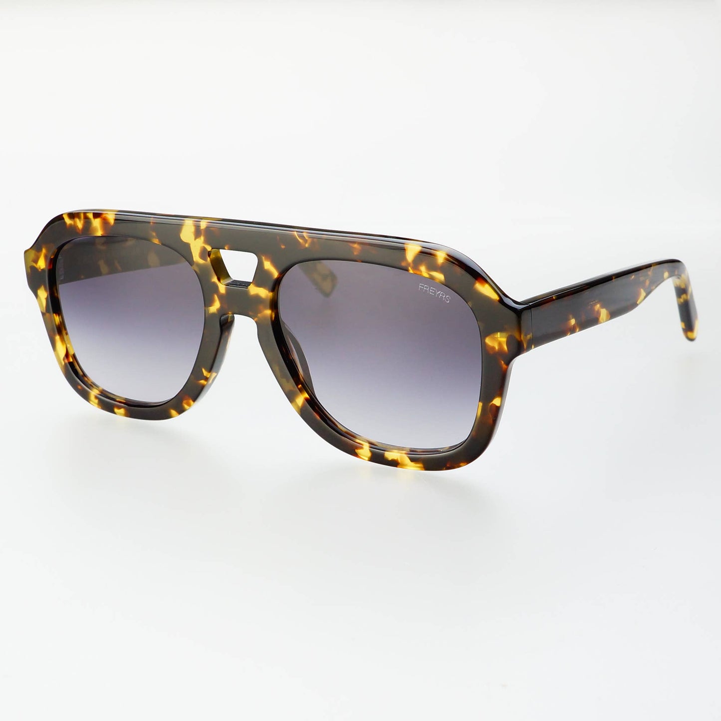 Voyager Acetate Oversized Aviator Sunglasses: Yellow tortoise Freyrs