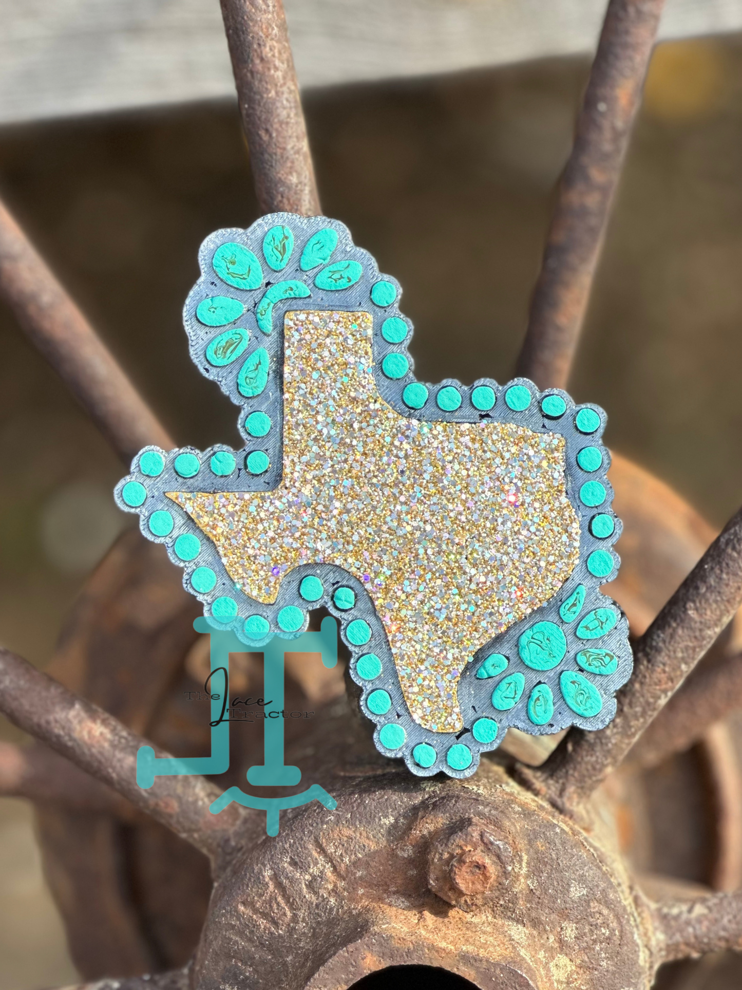 Turquoise Concho Texas: Car Freshie LT