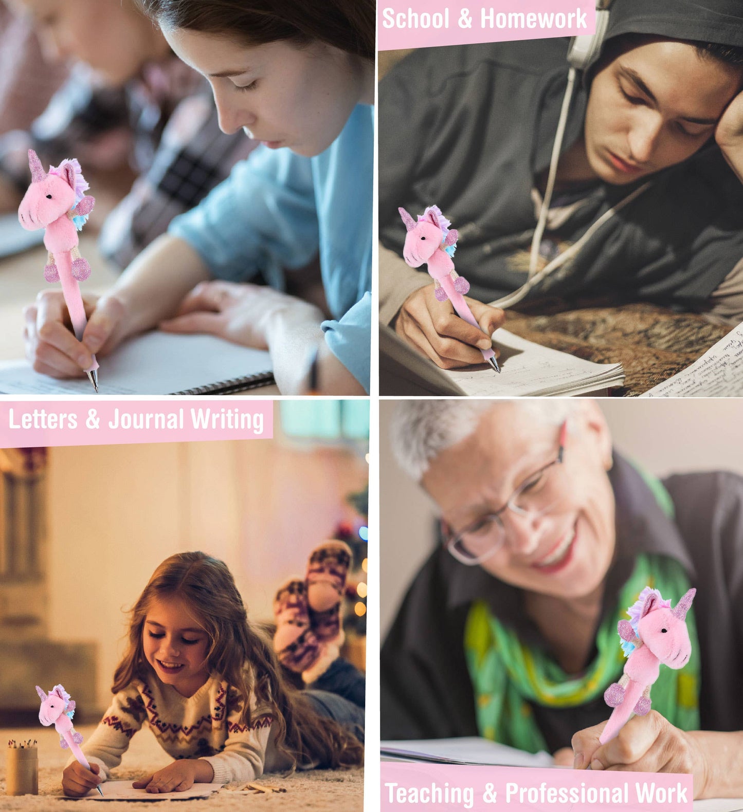 Pink Unicorn Plush Pen CGlobal Fl/ Tx