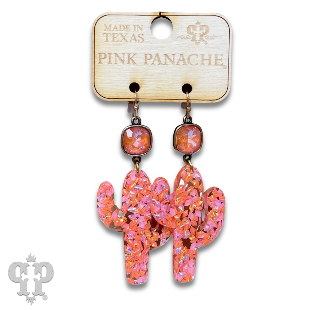 Acrylic earring with Austrian crystal - LC: Blue