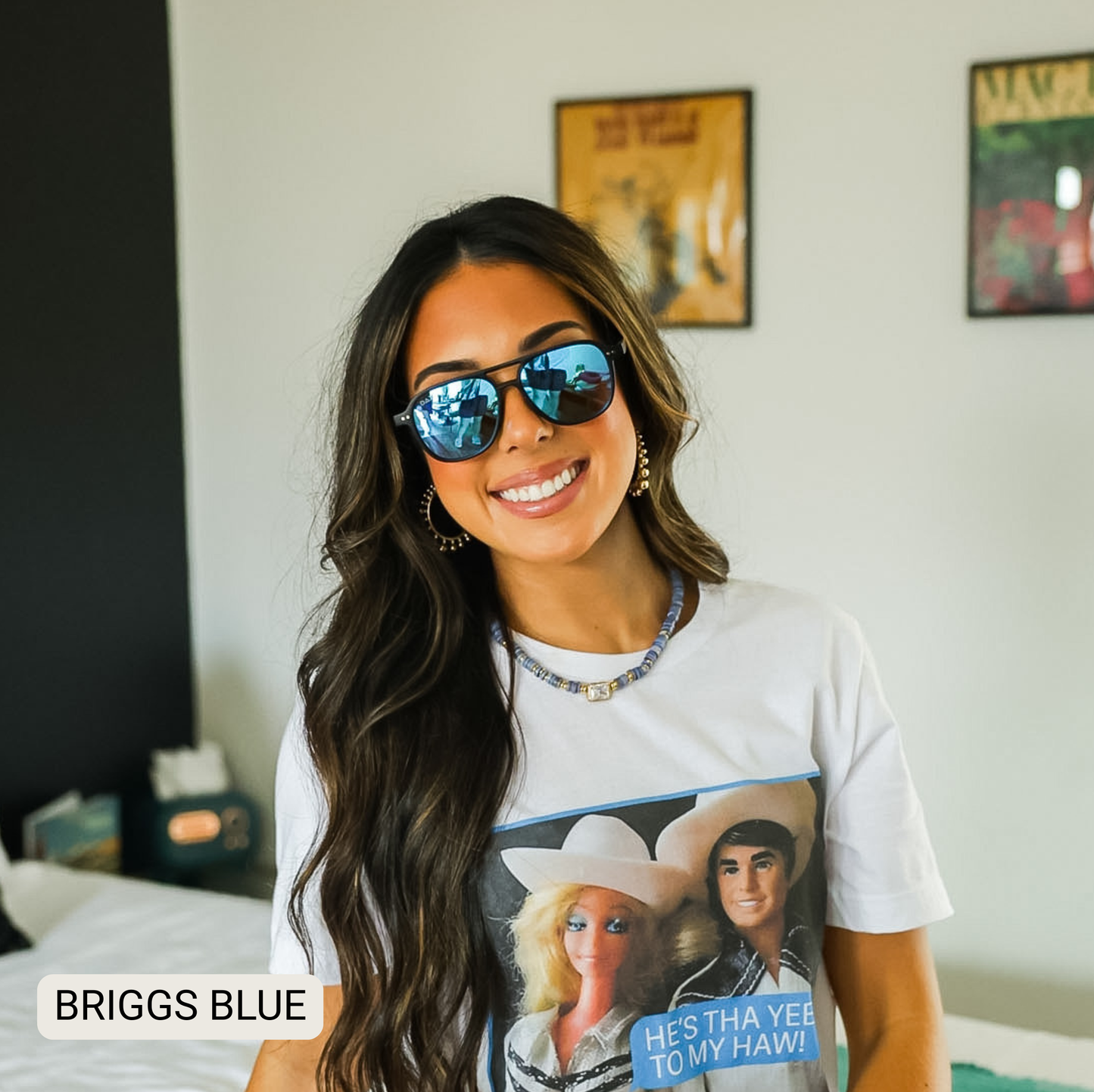 Briggs - Women's Polarized Small/ Medium Aviator: Black Gradient Fl/Tx