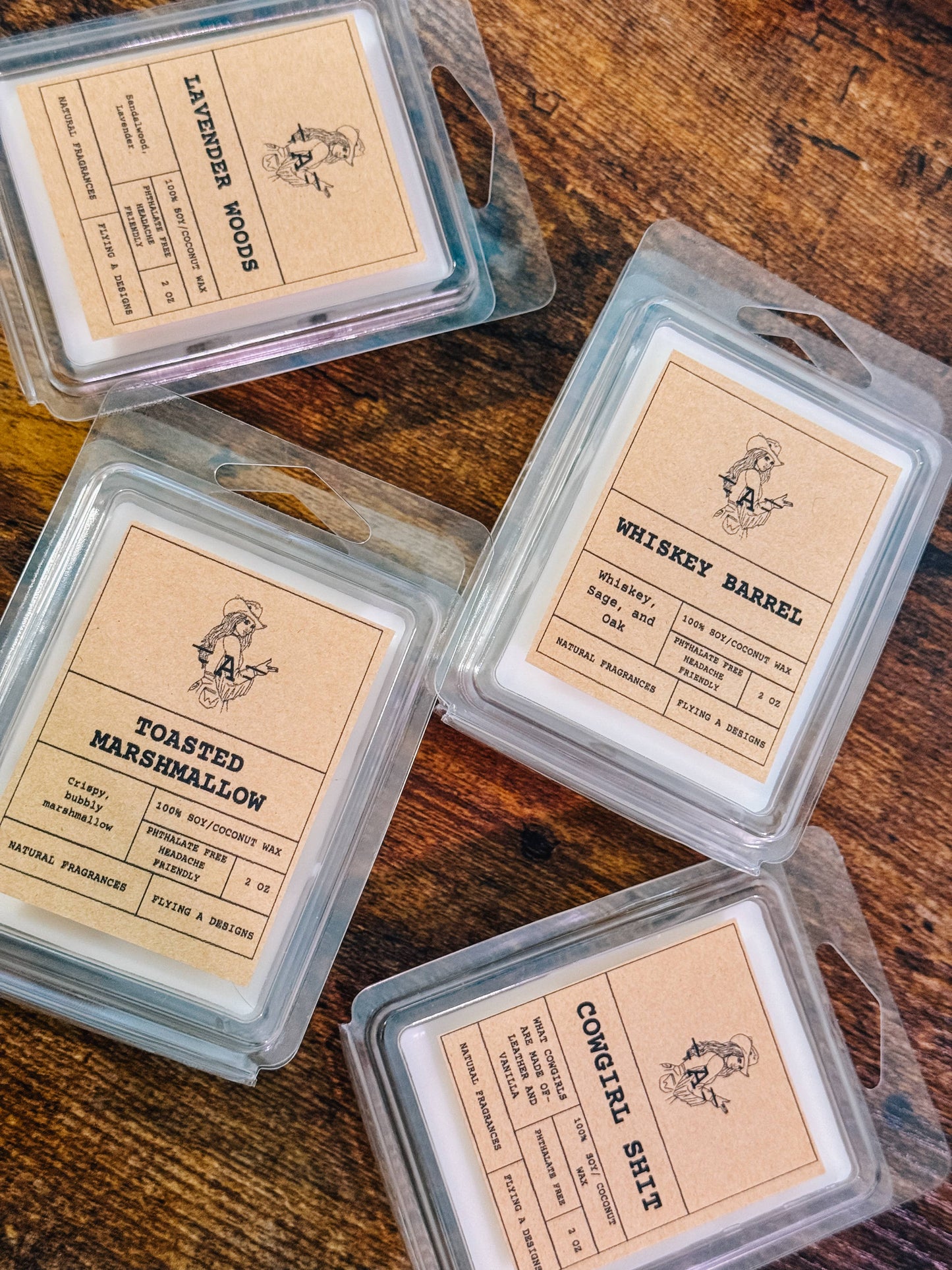 Western Cowgirl Punchy Scented Soy Natural Candle Wax Melt: Desert Rain