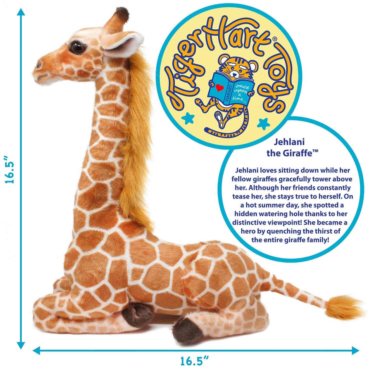 Jehlani The Giraffe | 18 Inch Stuffed Animal Plush | Viahart