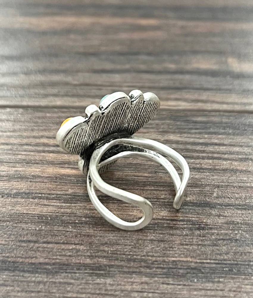 750529, Navajo Gemstone Adjustable Ring