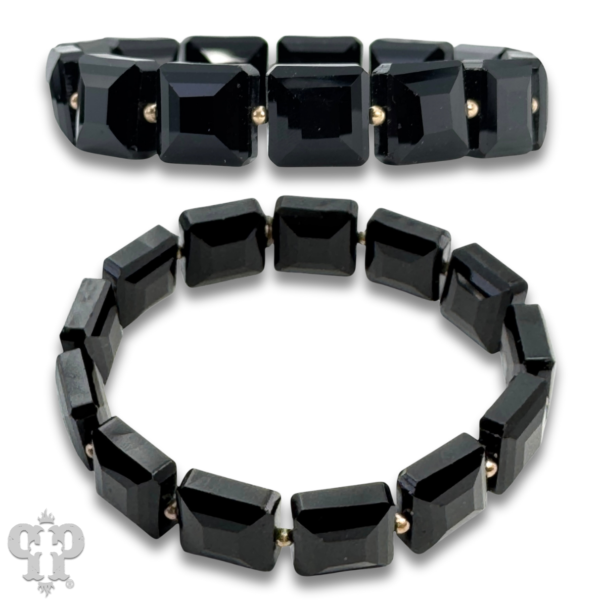 Faceted square bead bracelet - LC: Pink
