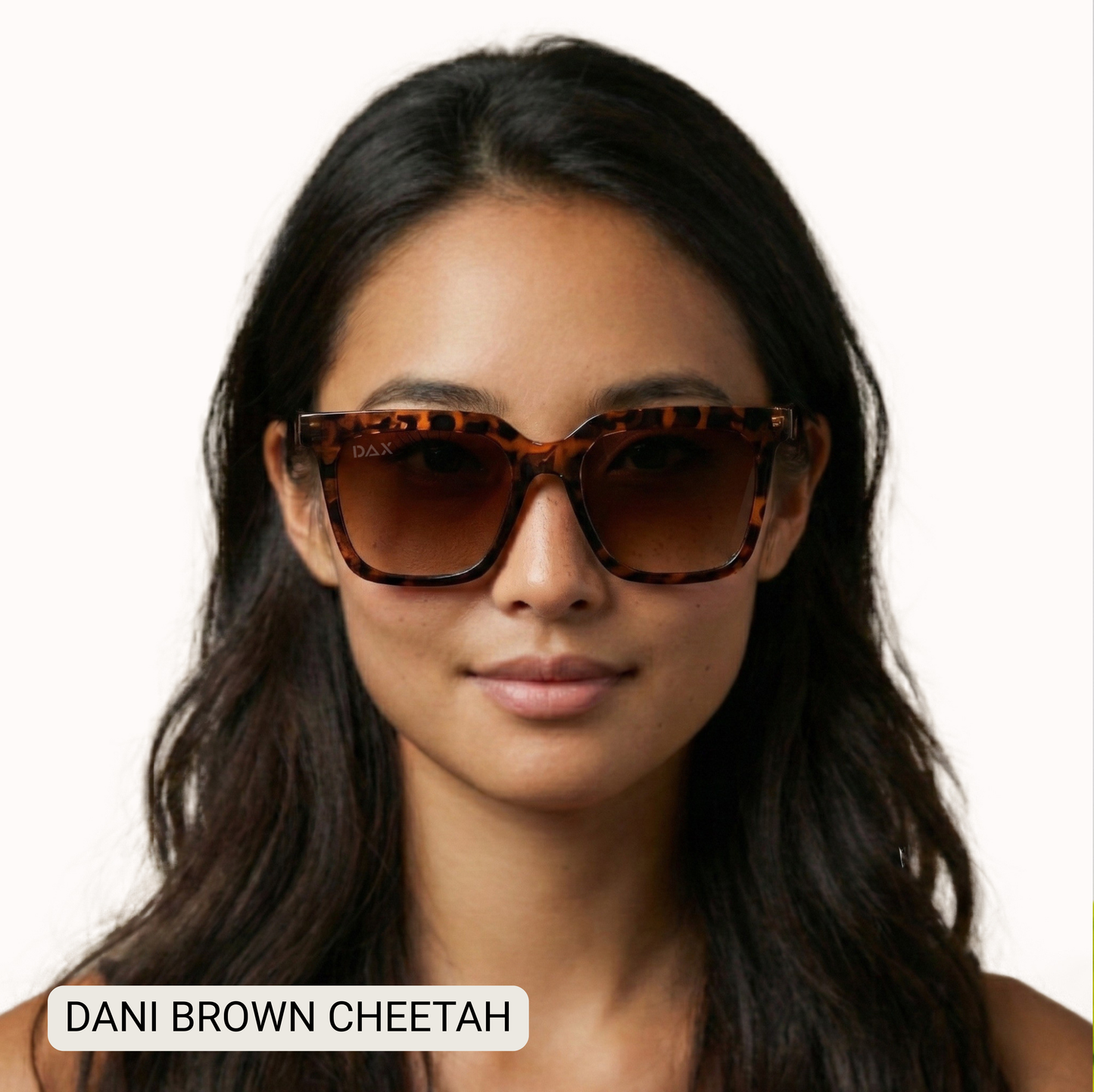 Dani- Women’s Square Sunglasses – Oversized : Brown Cheetah Tx Dax