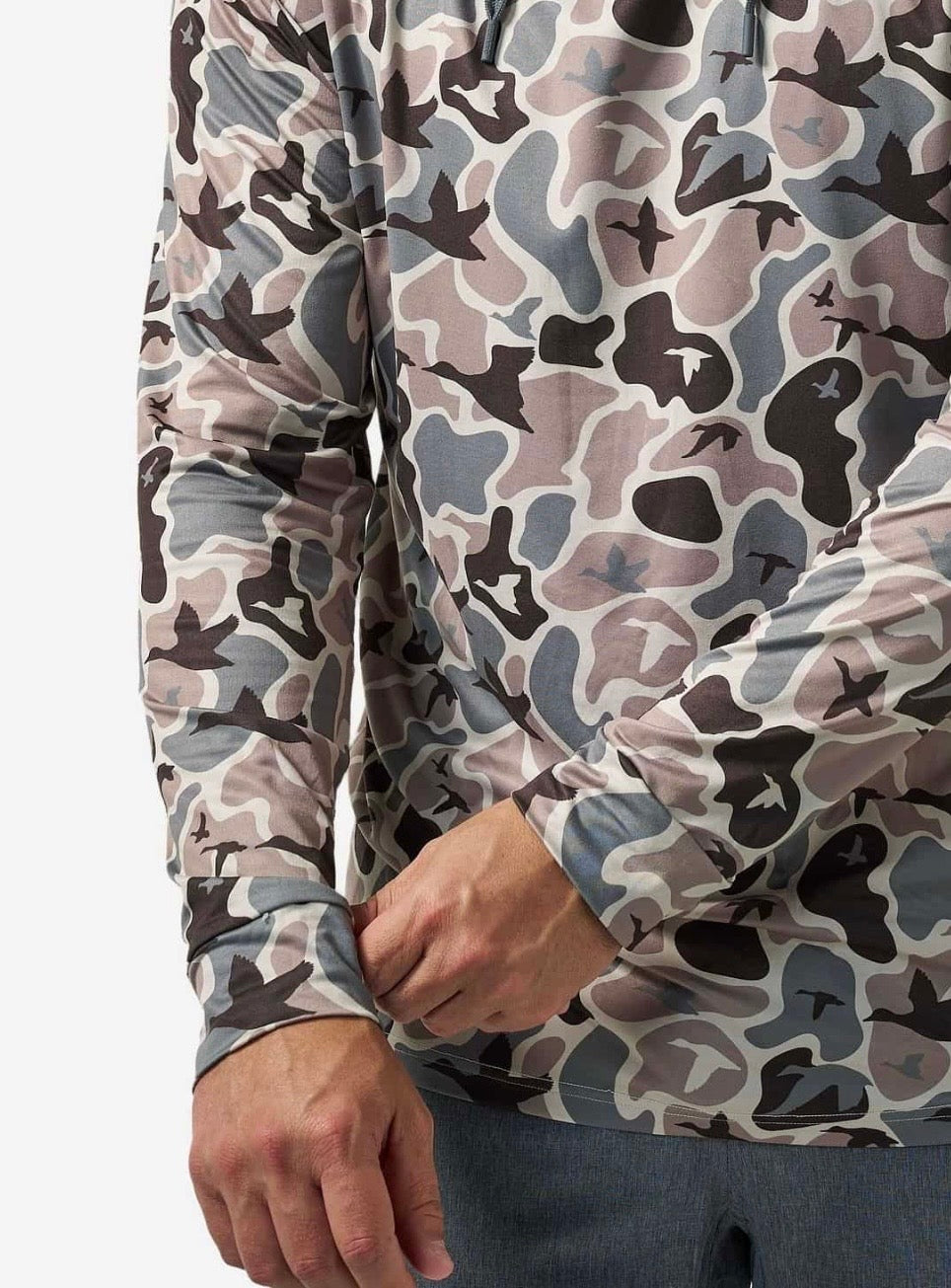 Mallard Mayhem Burlebo Performance Hoodie Tx/ Fl UPF 50 Sun Protection PH-MMAYC
